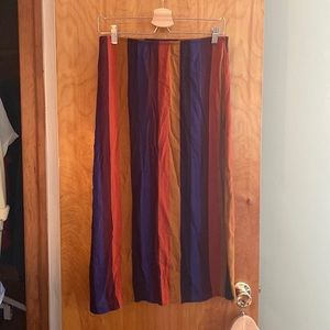 NWOT American Eagle Striped Straight Midi Skirt
